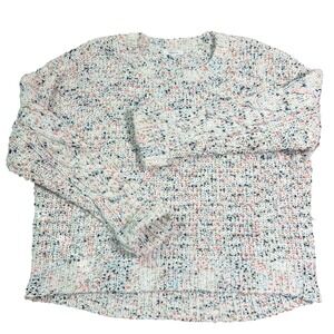 Maurices Women L Cozy Confetti Knit‎ Sweater Crew Neck Long Sleeve Boxy Cozy